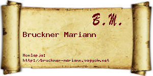 Bruckner Mariann névjegykártya