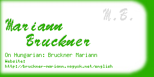 mariann bruckner business card